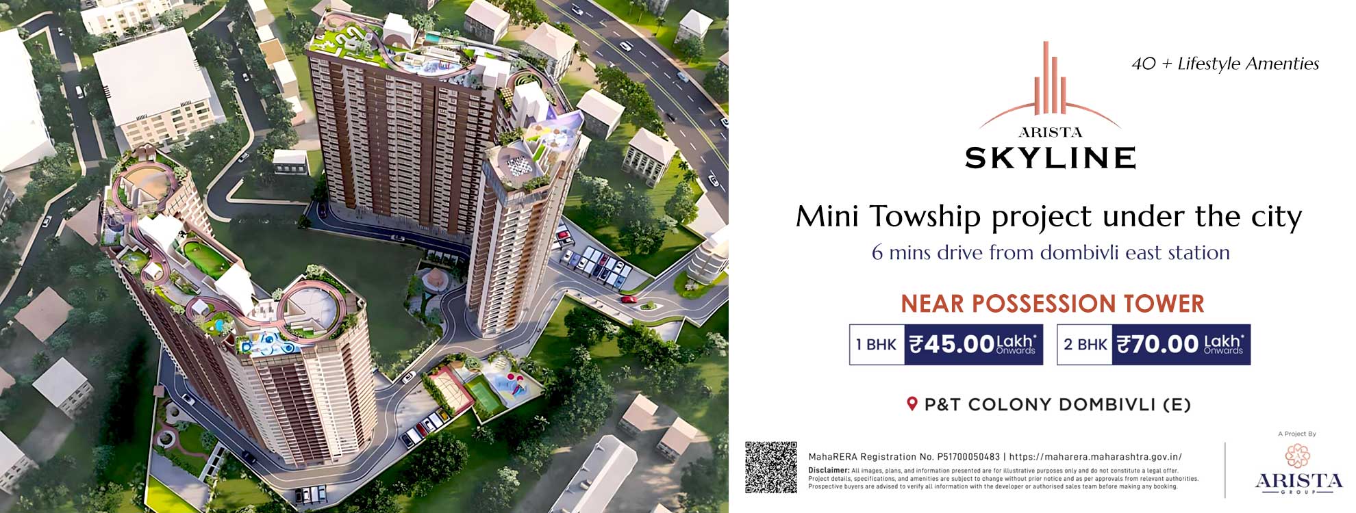 Arista Skyline | 1 & 2 BHK Flat In Dombivli