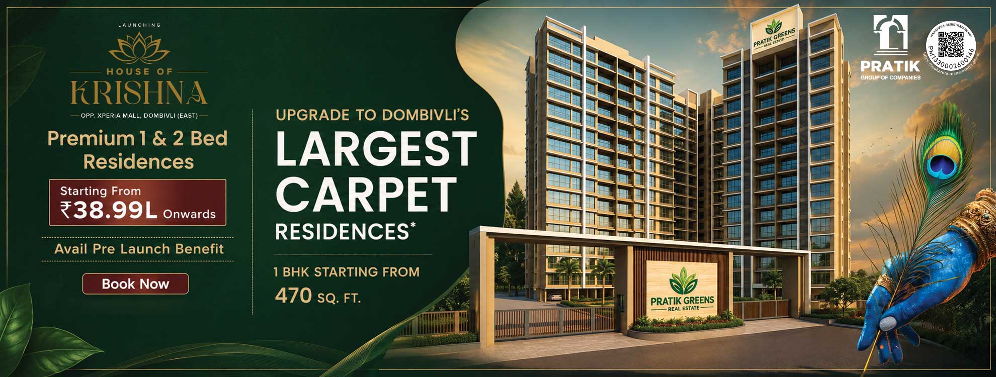 Pratik Group House of Krishna | New Project in Dombivli East